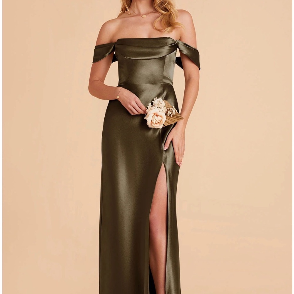 Birdy Grey Mia Shiny Olive Off Shoulder Size XL - Picture 11 of 16